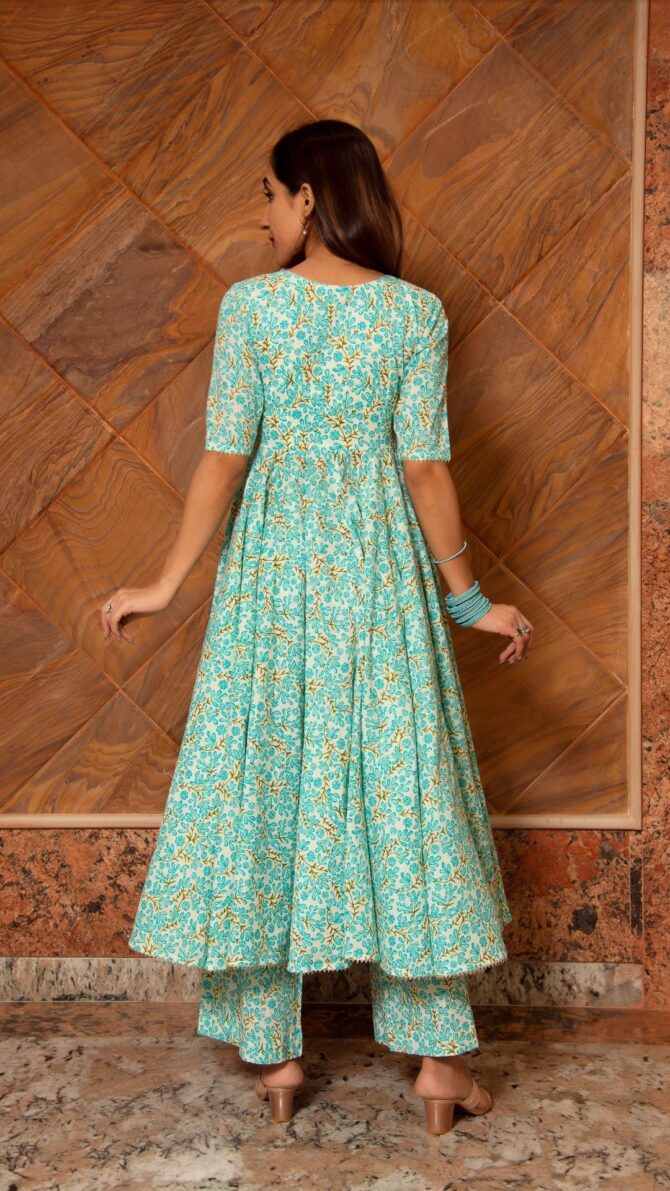 Blue Cotton Angrakha Set - Image 5